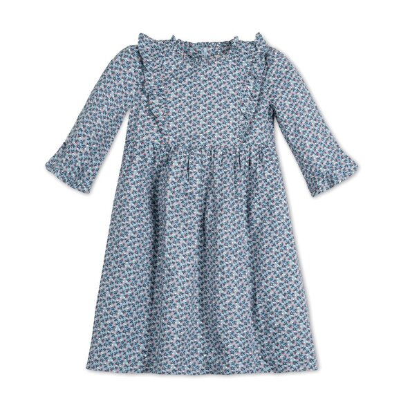 NWT Hope & Henry Ruffle Trim Dress Organic‎ Cotton Girls SIze 6-12 months - Picture 1 of 12